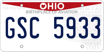 OH license plate GSC5933