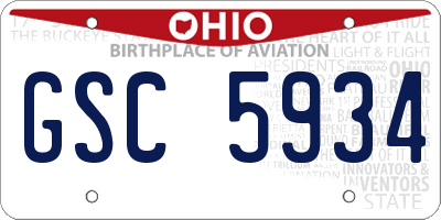 OH license plate GSC5934