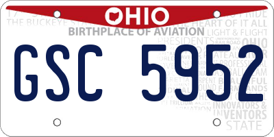 OH license plate GSC5952