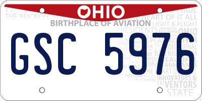 OH license plate GSC5976