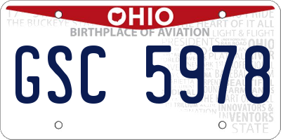 OH license plate GSC5978