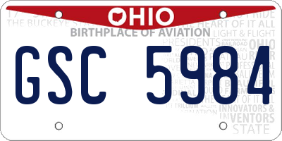 OH license plate GSC5984