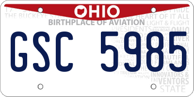 OH license plate GSC5985