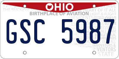 OH license plate GSC5987