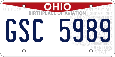 OH license plate GSC5989