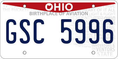 OH license plate GSC5996