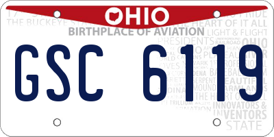 OH license plate GSC6119