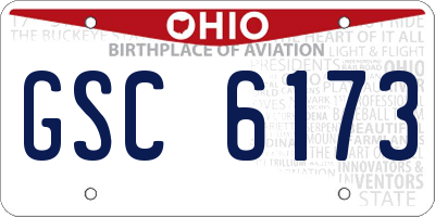 OH license plate GSC6173