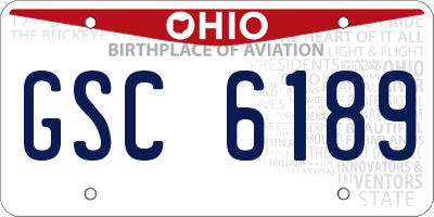 OH license plate GSC6189