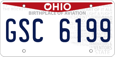 OH license plate GSC6199