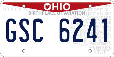 OH license plate GSC6241