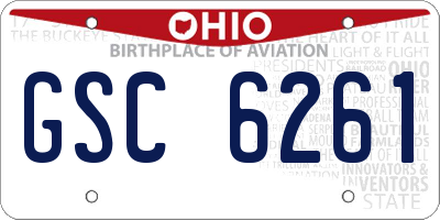 OH license plate GSC6261