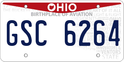 OH license plate GSC6264