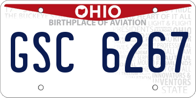 OH license plate GSC6267