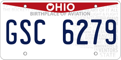 OH license plate GSC6279