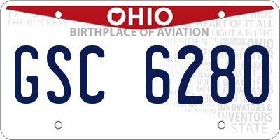 OH license plate GSC6280