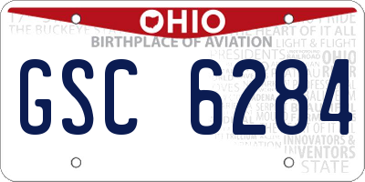 OH license plate GSC6284