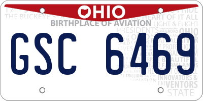 OH license plate GSC6469