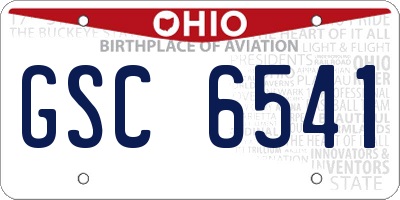 OH license plate GSC6541