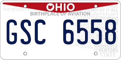 OH license plate GSC6558