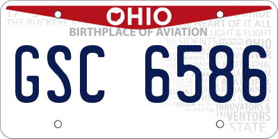 OH license plate GSC6586