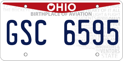 OH license plate GSC6595