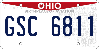 OH license plate GSC6811