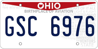 OH license plate GSC6976