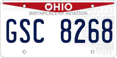 OH license plate GSC8268