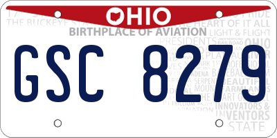 OH license plate GSC8279