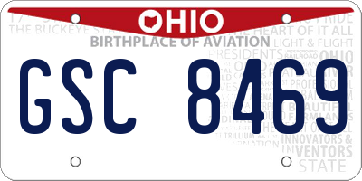 OH license plate GSC8469