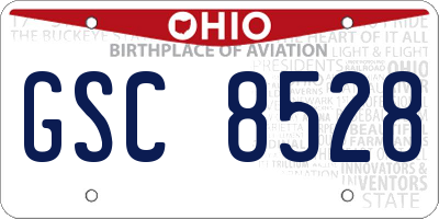 OH license plate GSC8528