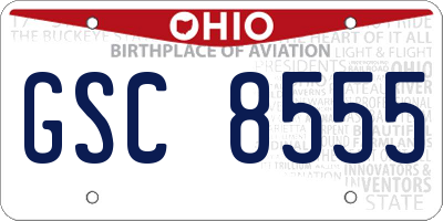 OH license plate GSC8555