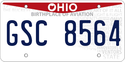 OH license plate GSC8564