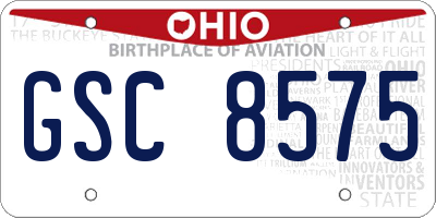 OH license plate GSC8575