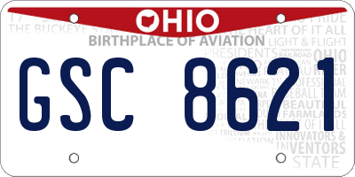 OH license plate GSC8621