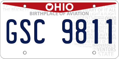 OH license plate GSC9811