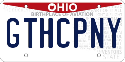 OH license plate GTHCPNY