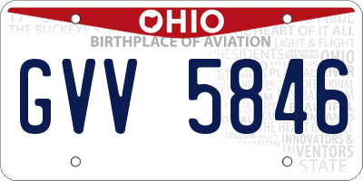 OH license plate GVV5846