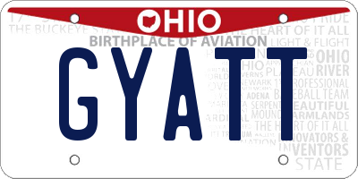 OH license plate GYATT