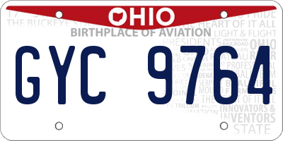 OH license plate GYC9764