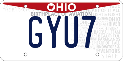 OH license plate GYU7