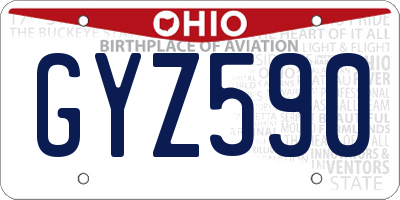 OH license plate GYZ590