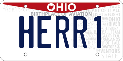 OH license plate HERR1