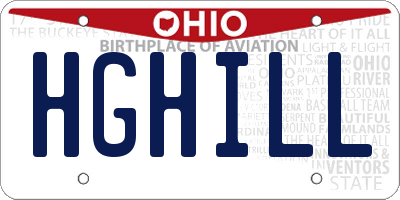 OH license plate HGHILL