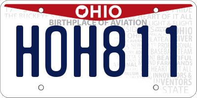 OH license plate HOH811