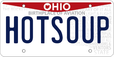 OH license plate HOTSOUP