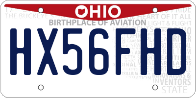 OH license plate HX56FHD