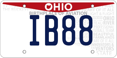 OH license plate IB88