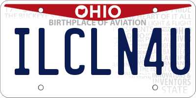 OH license plate ILCLN4U